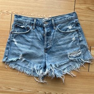 Agolde Parker vintage loose fit cutoff denim shorts